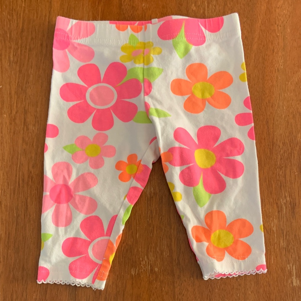 🍓3/$10 George Floral Print Leggings size 6-12m